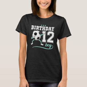 T-shirt 12e anniversaire Dabbing Soccer 12 ans Garçon fill