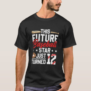 T-shirt 12E Anniversaire Futur Baseball Star À Venir De 12