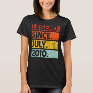 T-shirt 12e anniversaire Légende depuis juillet 2010 12 an