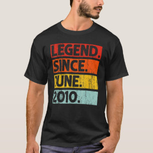 T-shirt 12e anniversaire Légende depuis juin 2010 12 ans