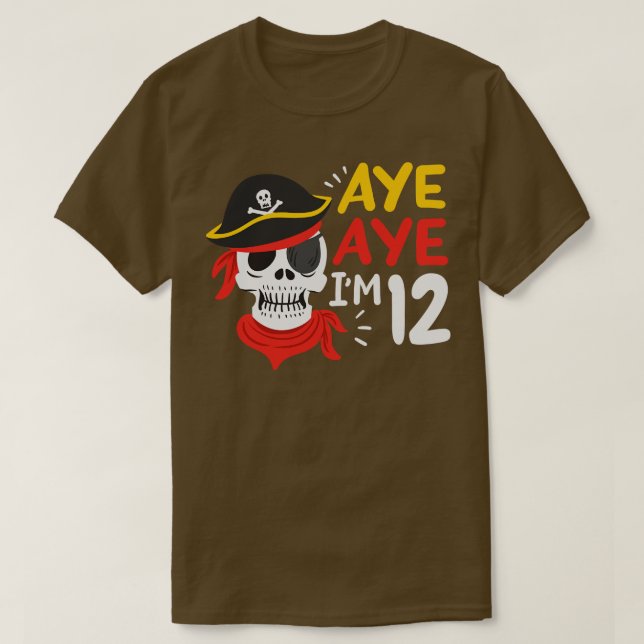 T-shirt 12e anniversaire Pirate (Design devant)