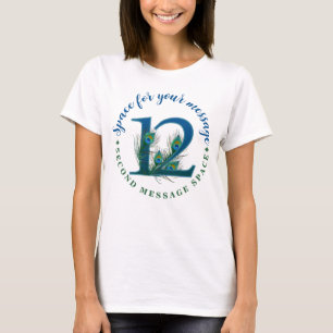 T-shirt 12e anniversaire Plumes de paon