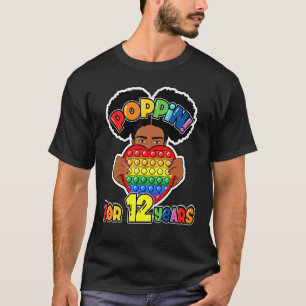 T-shirt 12e anniversaire Pop It Fidget African American Ki