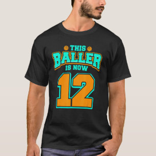 T-shirt 12e anniversaire pour garçons Basketball 12 ans Ki