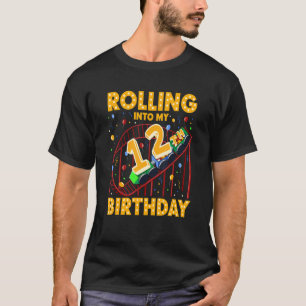T-shirt 12e anniversaire Rollercoaster Amusement Park Boy 