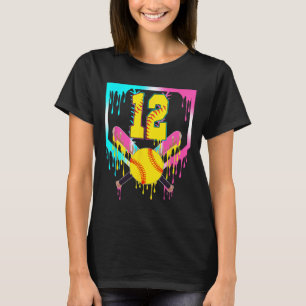 T-shirt 12e anniversaire Softll Home Plate Drip Glace 12 A