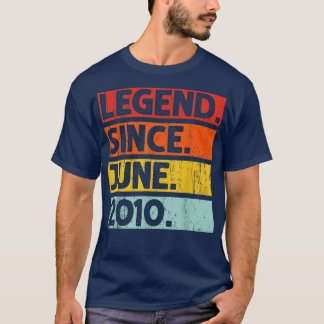 T-shirt 12e Birthday Toxits Legend Since June 2010 12 Year
