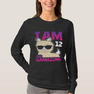 T-shirt 12ème Anniversaire Llama 12 Ans Awesome Depuis 200