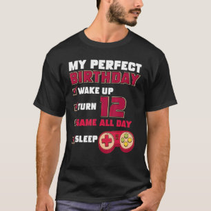 T-shirt 12ème Jeu d'Anniversaire Parfait Jeu 12 ans Bo