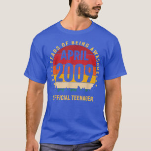 T-shirt 13 Anniversaire Avril 2009 Adolescent officiel 13