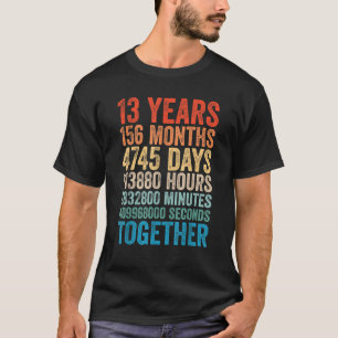T-shirt 13 Anniversaire Lui Son Couple 13e Mariage T