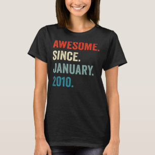 T-shirt 13 Ans 13ème Anniversaire Garçons Awesome Depuis J