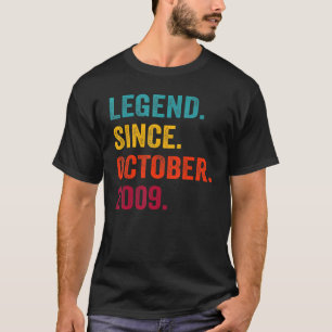 T-shirt 13 Ans Légende depuis Octobre 2009 13ème Anniversa