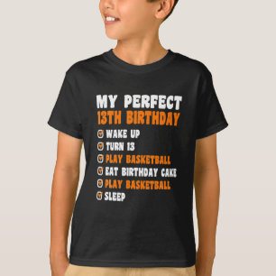 T-shirt 13 Ans Parfait 13e Anniversaire Basketball 13e