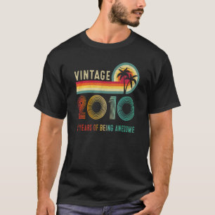 T-shirt 13 Ans Vintage Né En 2010 13ème Anniversaire Re