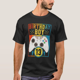 T-shirt 13 Year Old Level 13 Unlocked 13e Birthday Boy Vi