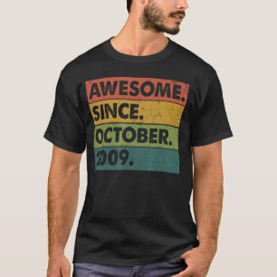 T-shirt 13e anniversaire 13 ans stupéfiant depuis octobre