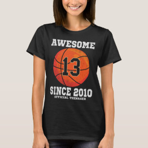 T-shirt 13e anniversaire Bysketbyll Fan 13 ans Officiel