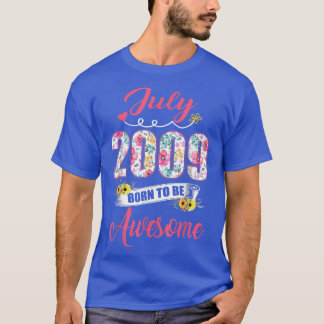 T-shirt 13e anniversaire cadeau floral pour les femmes née