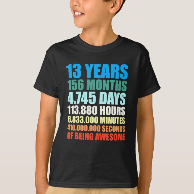 T-shirt 13e anniversaire Cadeau garçon 13 ans être génial (Devant)