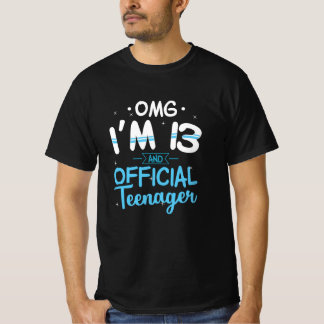 T-shirt 13e anniversaire Cadeau officiel pour adolescents