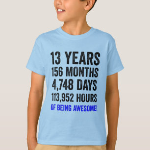 T-shirt 13e anniversaire // Compte à rebours pour l’ann
