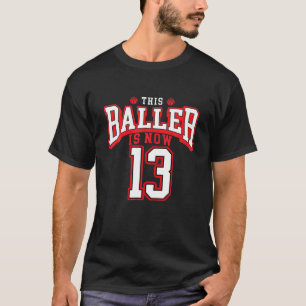 T-shirt 13E Anniversaire De Basket-Ball Lover 13 Ans Anniv