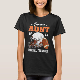 T-shirt 13e Anniversaire Fier Tante Football D'Un Officier