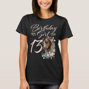 T-shirt 13e anniversaire fille cheval 13 ans Anniversaire