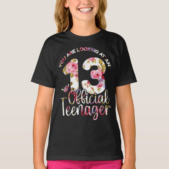 T-shirt 13e anniversaire filles 13 ans Ado adolescent (Devant)