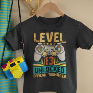 T-shirt 13e anniversaire Gift Boys Niveau 13 déverrouillé 