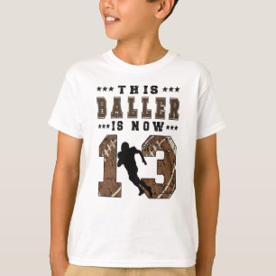 T-shirt 13e anniversaire Gift Football Joueur 13 ans Garç