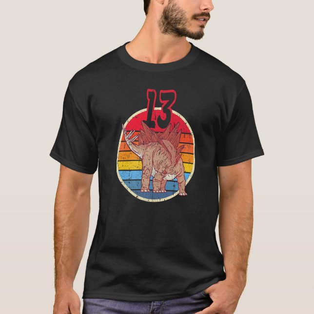 T-shirt 13e anniversaire I Stegosaurus Stenops I Family Ma (Devant)