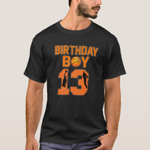 T-shirt 13E Anniversaire Joueur De Basket 13 Ans Garçons K
