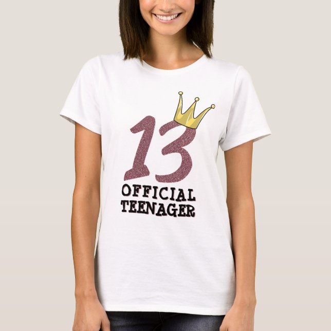 T-shirt 13e anniversaire Officielle Adolescente Ado Couron (Devant)