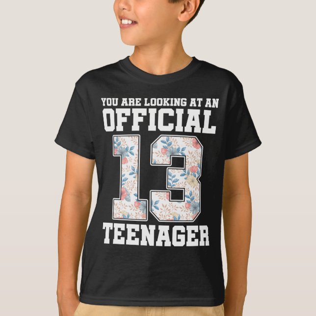 T-shirt 13e anniversaire Officielle Adolescente Fille (Devant)
