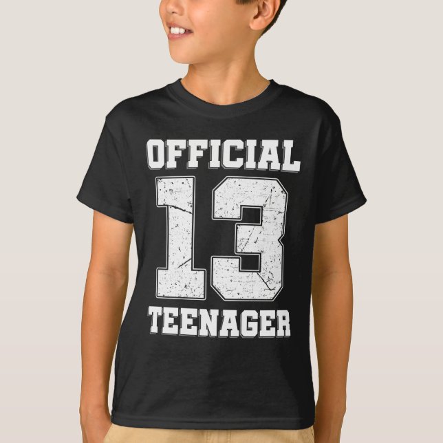 T-shirt 13e anniversaire Treize ans Adolescent officiel (Devant)