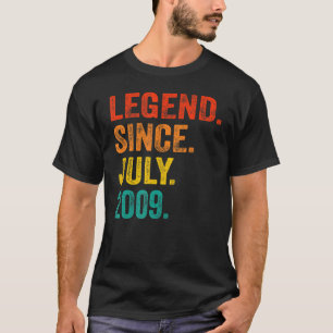 T-shirt 13ème Anniversaire Légende depuis juillet 2009 13