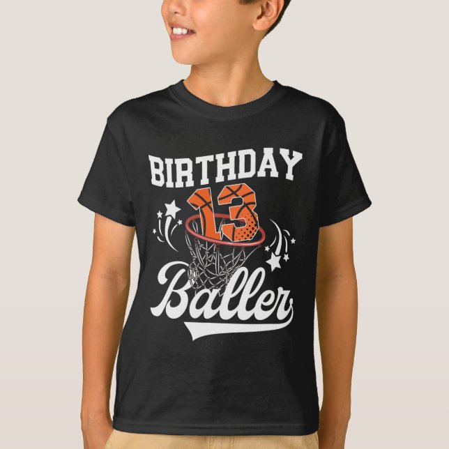 T-shirt 13th Sketll Birthday Thirteen Year Old Sketll Play (Devant)