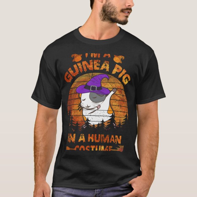 T-shirt 148 Costumes d'Halloween de cochon de Guinée (Devant)