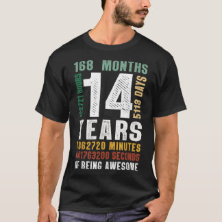 T-shirt 14 Année D'Être Formidable 14e Anniversaire Cadeau
