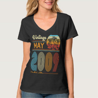 T-shirt 14 Anniversaire Vintage Mai 2009 Filles Garçons