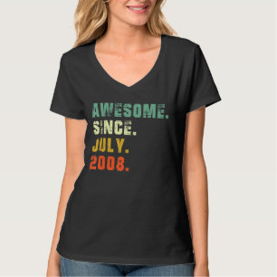 T-shirt 14 Ans 14 Anniversaire Awesome depuis Juillet 2008