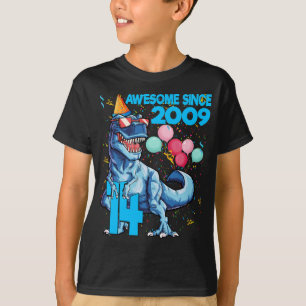 T-shirt 14 Ans 14e anniversaire Dinosaur Boy Party 2009
