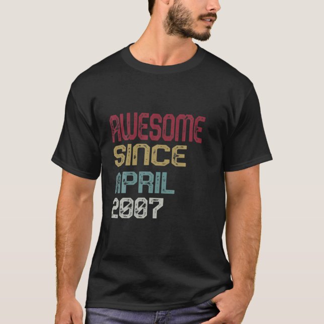 T-shirt 14 Ans 2008 14E Anniversaire Awesome Depuis Sa Nai (Devant)