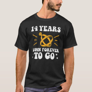 T-shirt 14 ans à jamais pour aller 14ème mariage anniversa