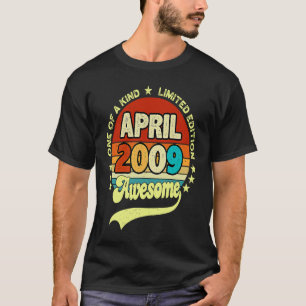 T-shirt 14 Ans Awesome Depuis Avril 2009 14e Anniversaire