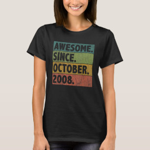 T-shirt 14 Ans Awesome depuis Octobre 2008 14e Naissance