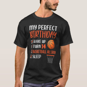 T-shirt 14 ans Basketball Anniversaire fête 14th Boy Bda