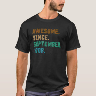 T-shirt 14 Ans Cadeau Awesome depuis Septembre 2008 14e